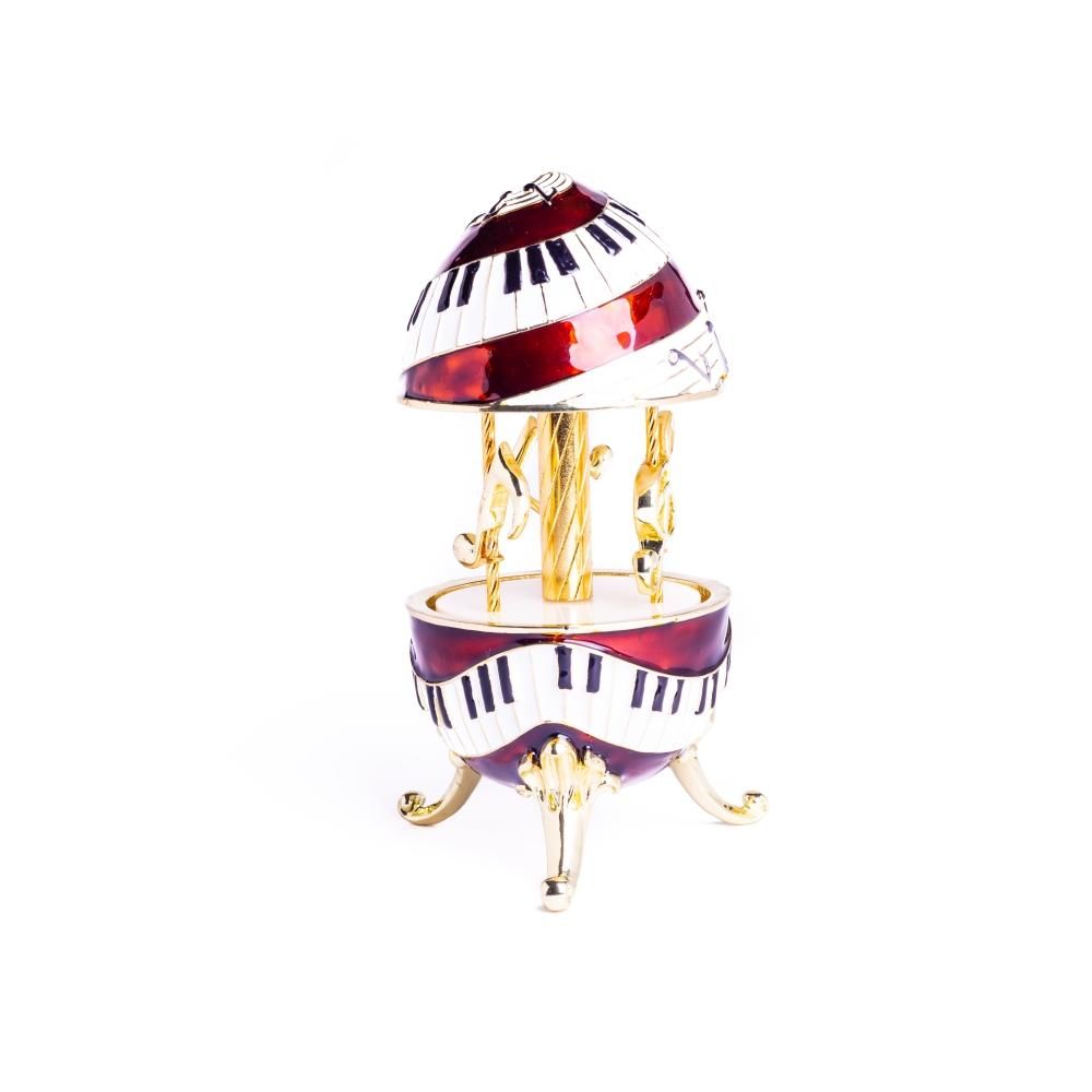 Piano Musical Carousel with Music Clef and Notes