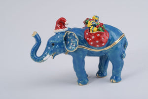 Christmas Elephant bearing gifts and presents-3