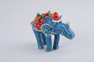 Christmas Elephant bearing gifts and presents-5