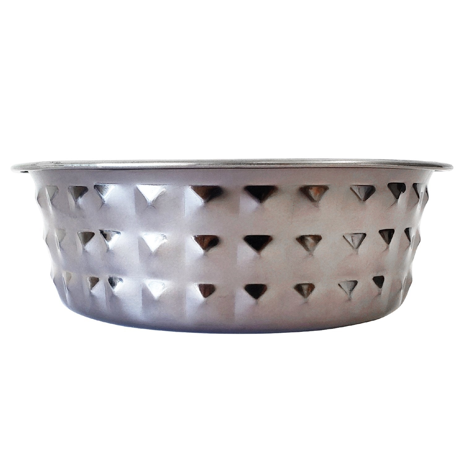 Designer Textured Stainless Steel Dog Bowl - Black Pearl