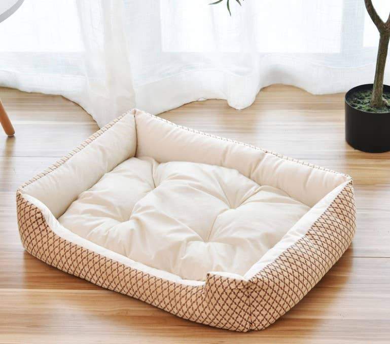 Cuddle Dog Bed (Tan/Brown) - 99fab 