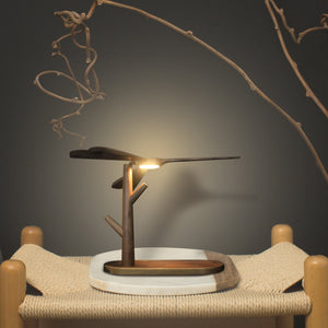 Dragonfly Balancing Lamp, Handcrafted Wood Lamp