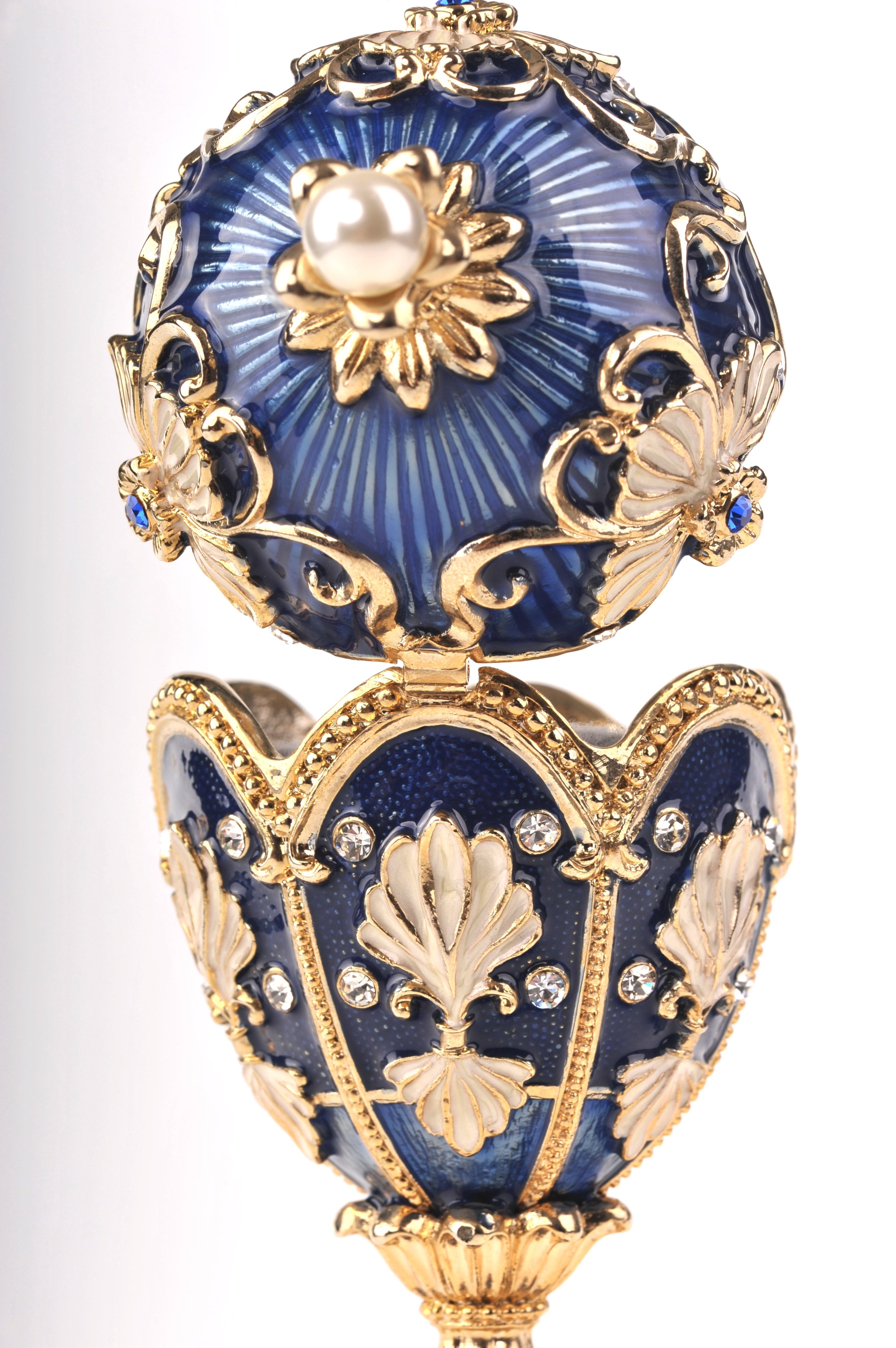 Music Playing Blue Faberge Egg-14