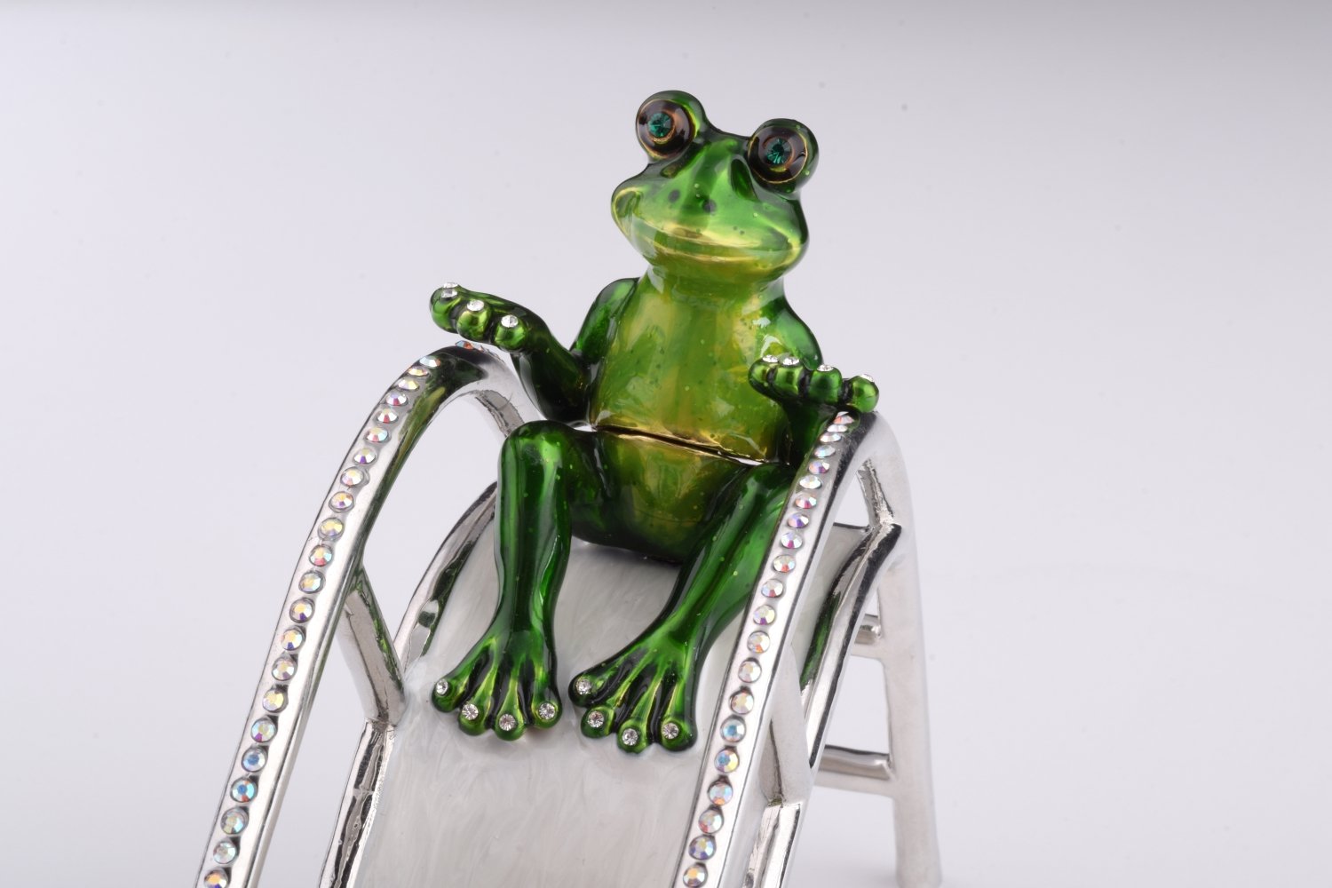 Two Frogs Riding Slide