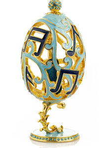 Treble Clef Faberge Egg with Violin Surprise-4