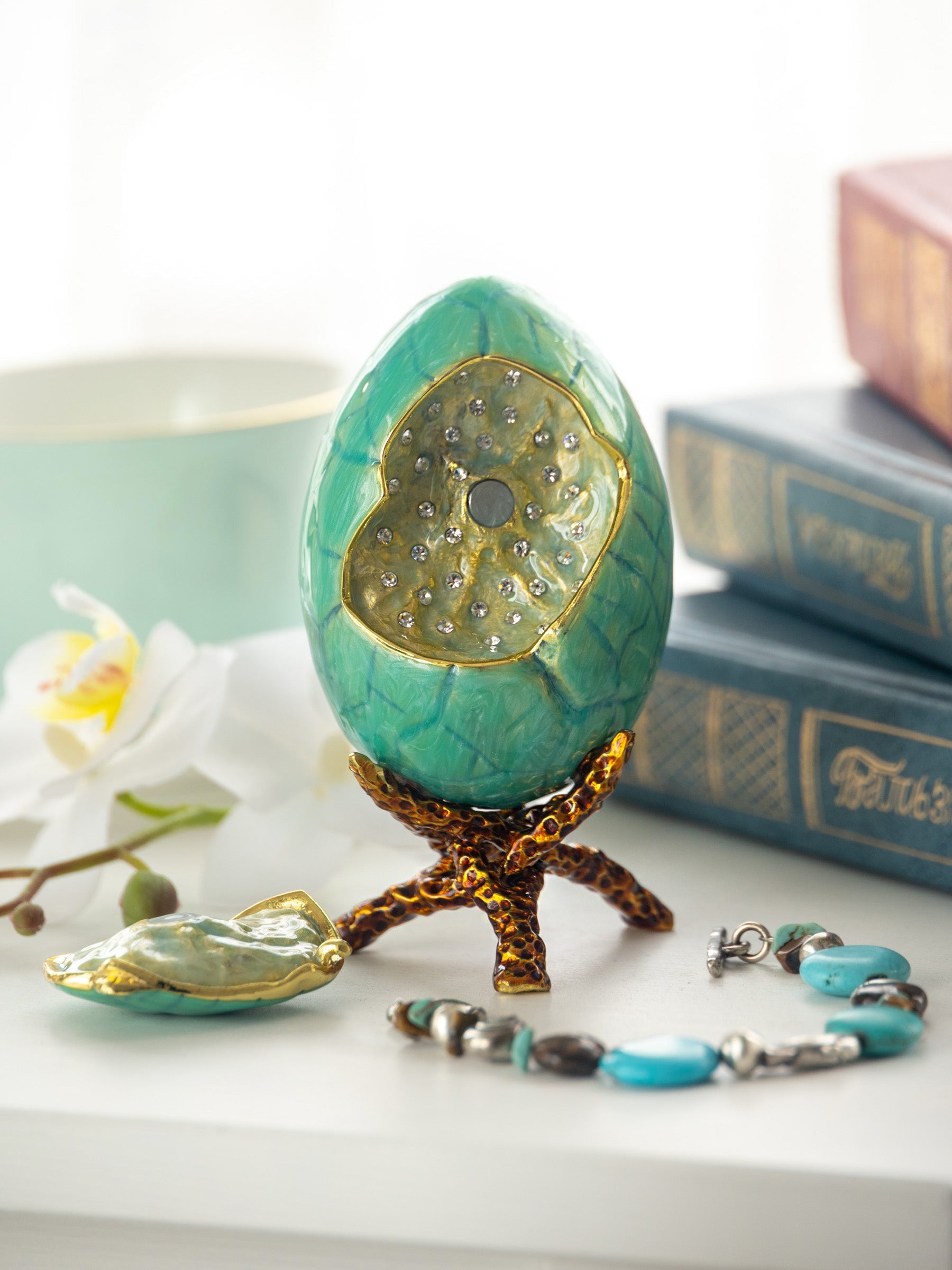 Turquoise Faberge Egg-9