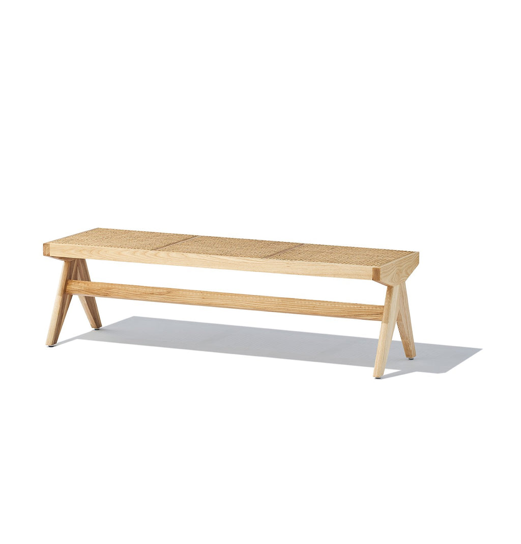 Célia Bench - Ash & Natural Rattan - 99fab 