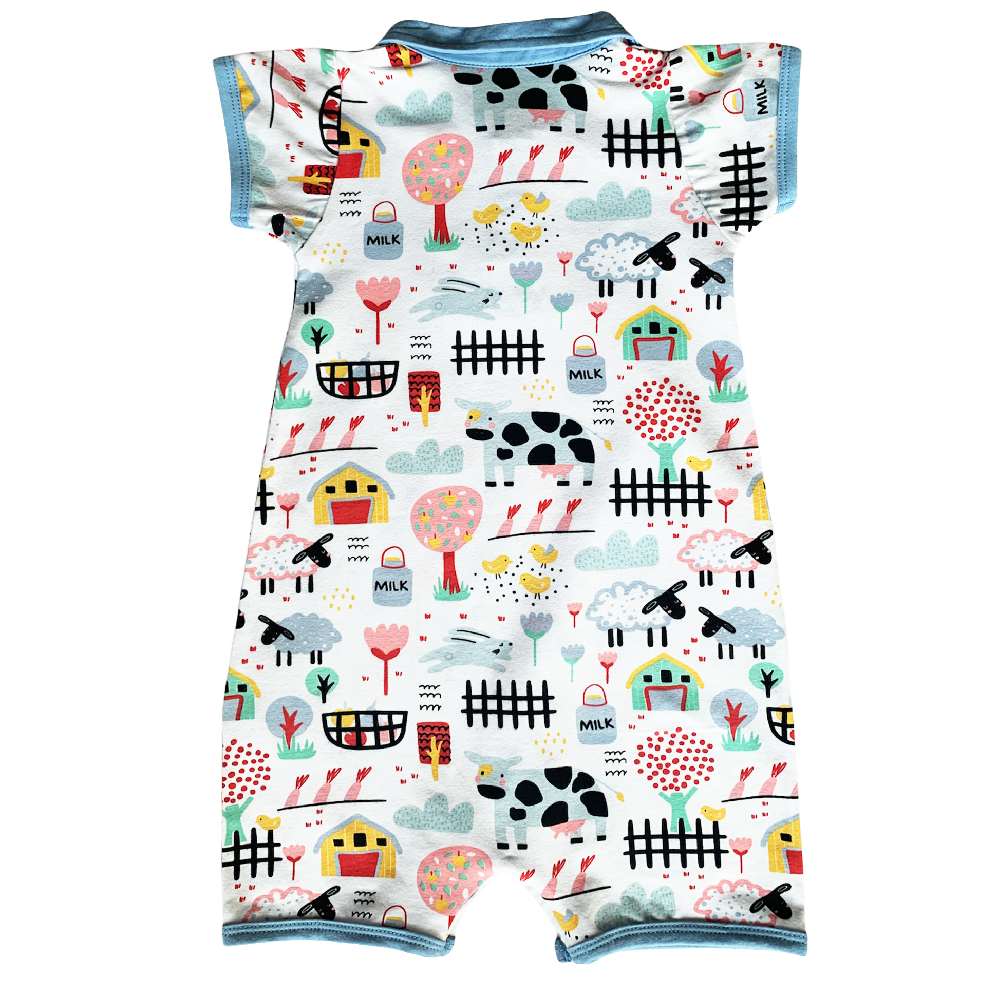 Baby/Toddler Boys short sleeve Fun Farm Animal Romper