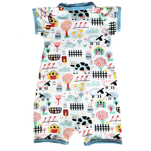 Baby/Toddler Boys short sleeve Fun Farm Animal Romper