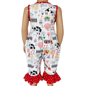 Baby/Toddler Girls Boutique Fun Farm Animal Romper