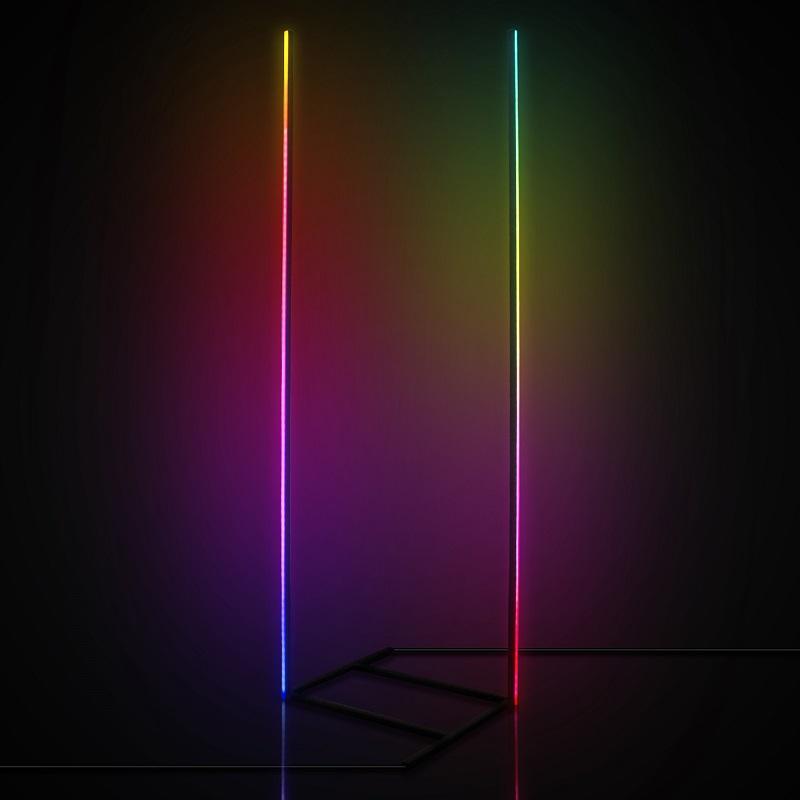 2 PACKS - RGB Corner Floor Lamp, Minimalist LED Lamp