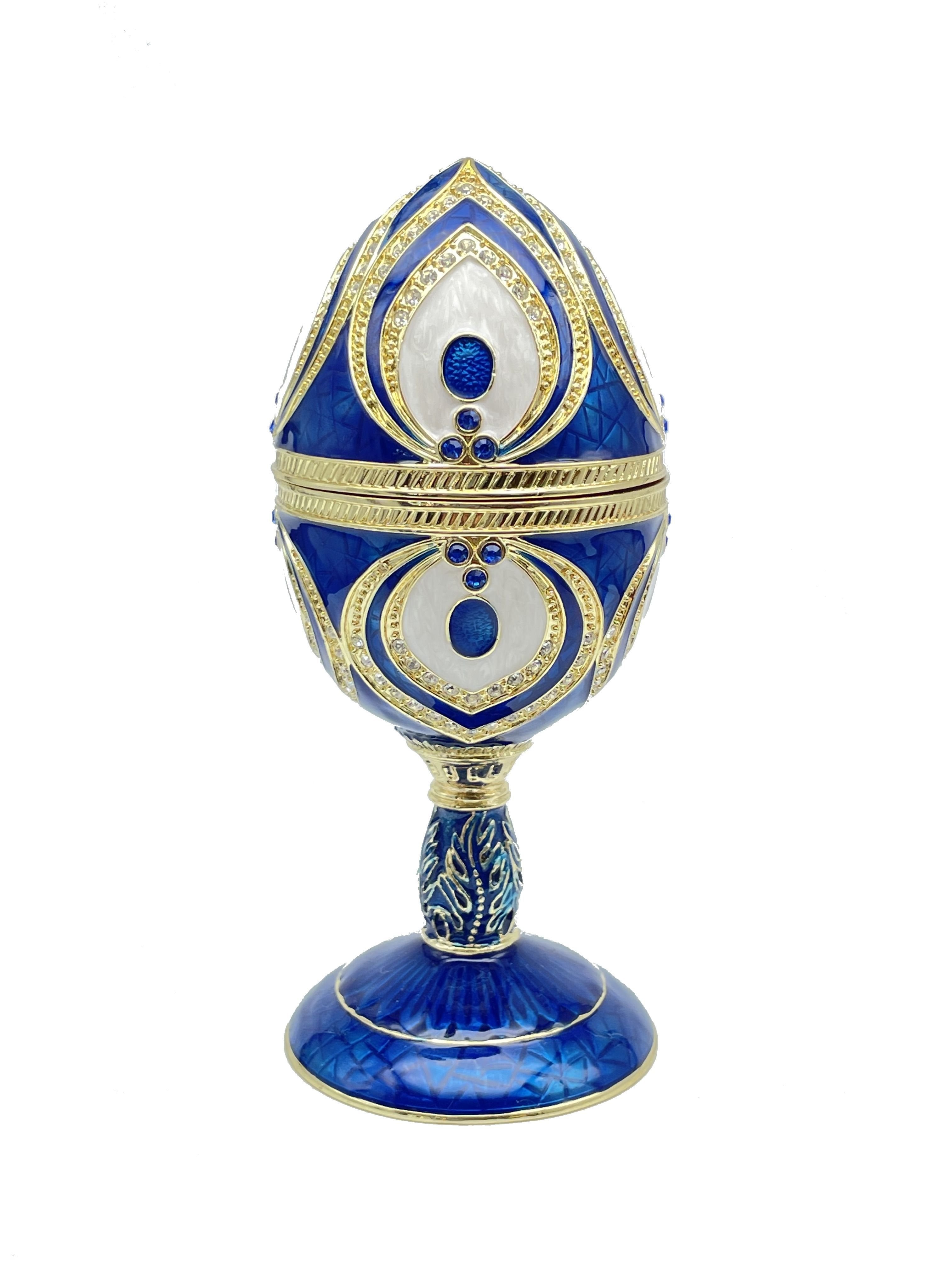 Blue Faberge Egg Beethoven Music Playing