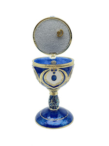 Blue Faberge Egg Beethoven Music Playing