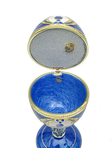 Blue Faberge Egg Beethoven Music Playing