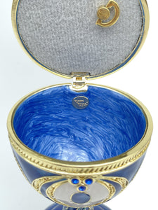 Blue Faberge Egg Beethoven Music Playing