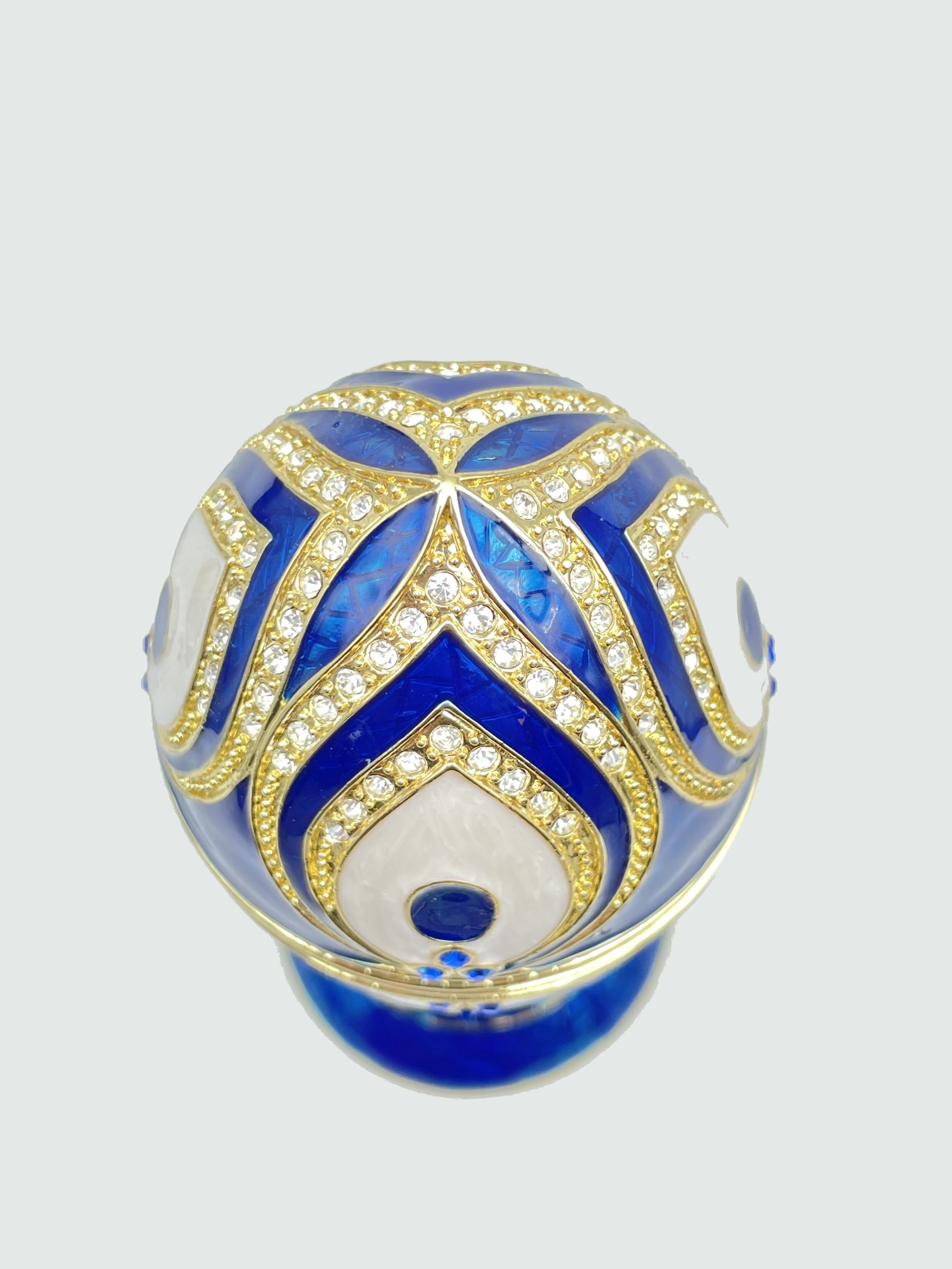 Blue Faberge Egg Beethoven Music Playing