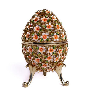 Faberge Egg Decorated with Flowers