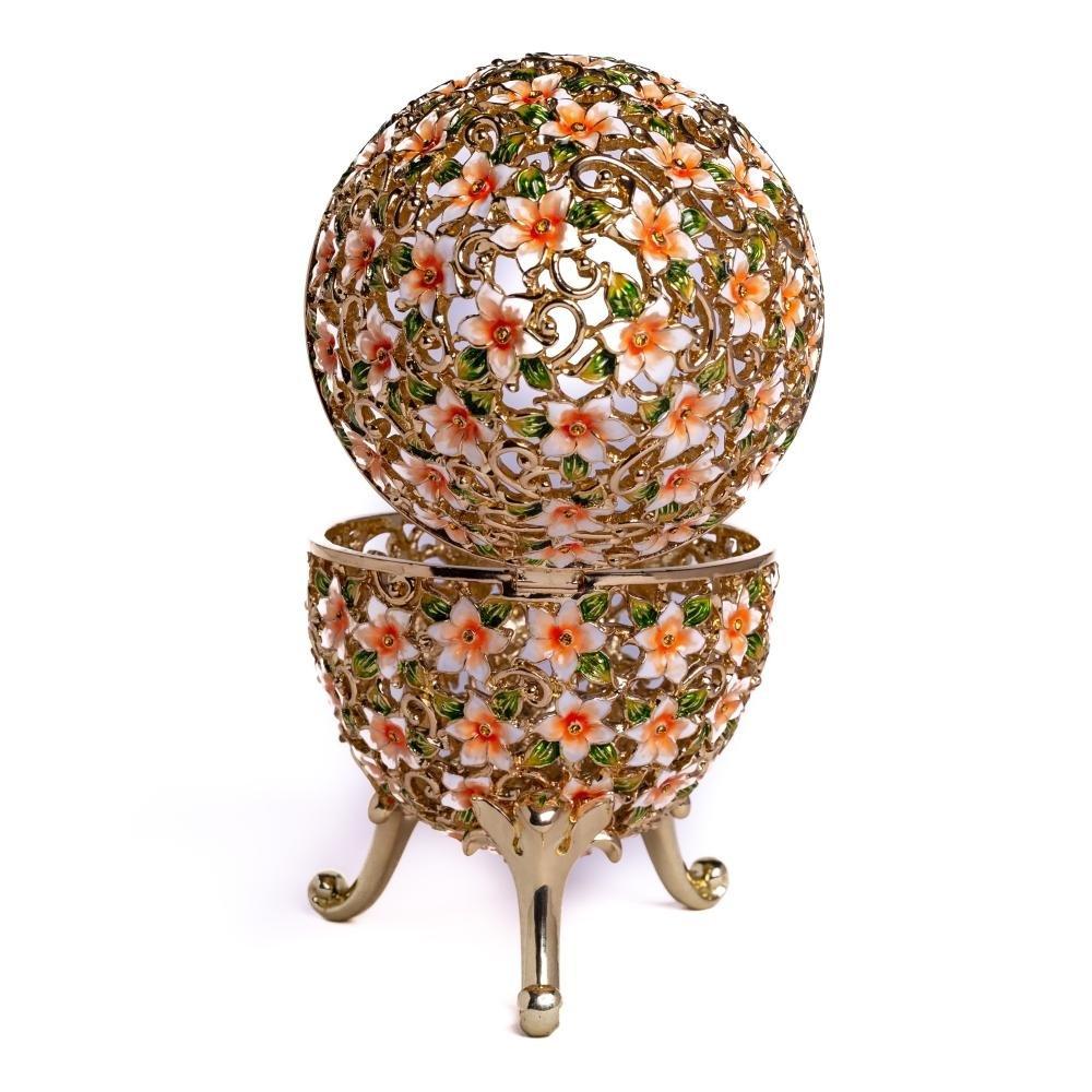 Faberge Egg Decorated with Flowers