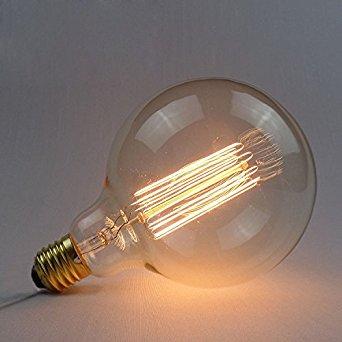 E26 G95 60W Vintage Retro Industrial Filament Dimmable Bulb~1049-0