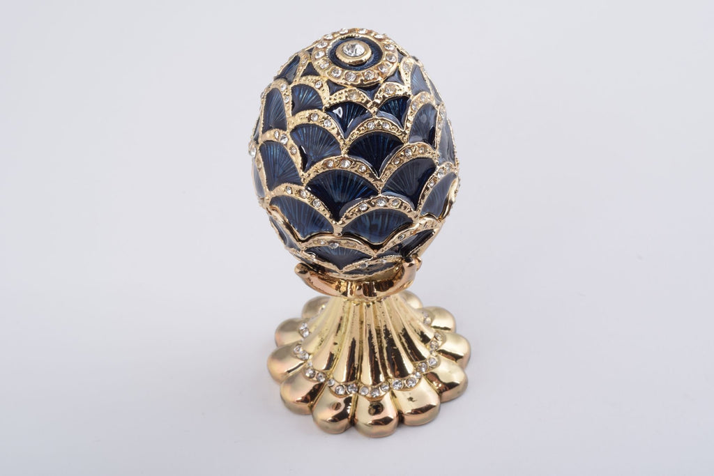 Golden Blue pineapple Shape Faberge Egg - 99fab 