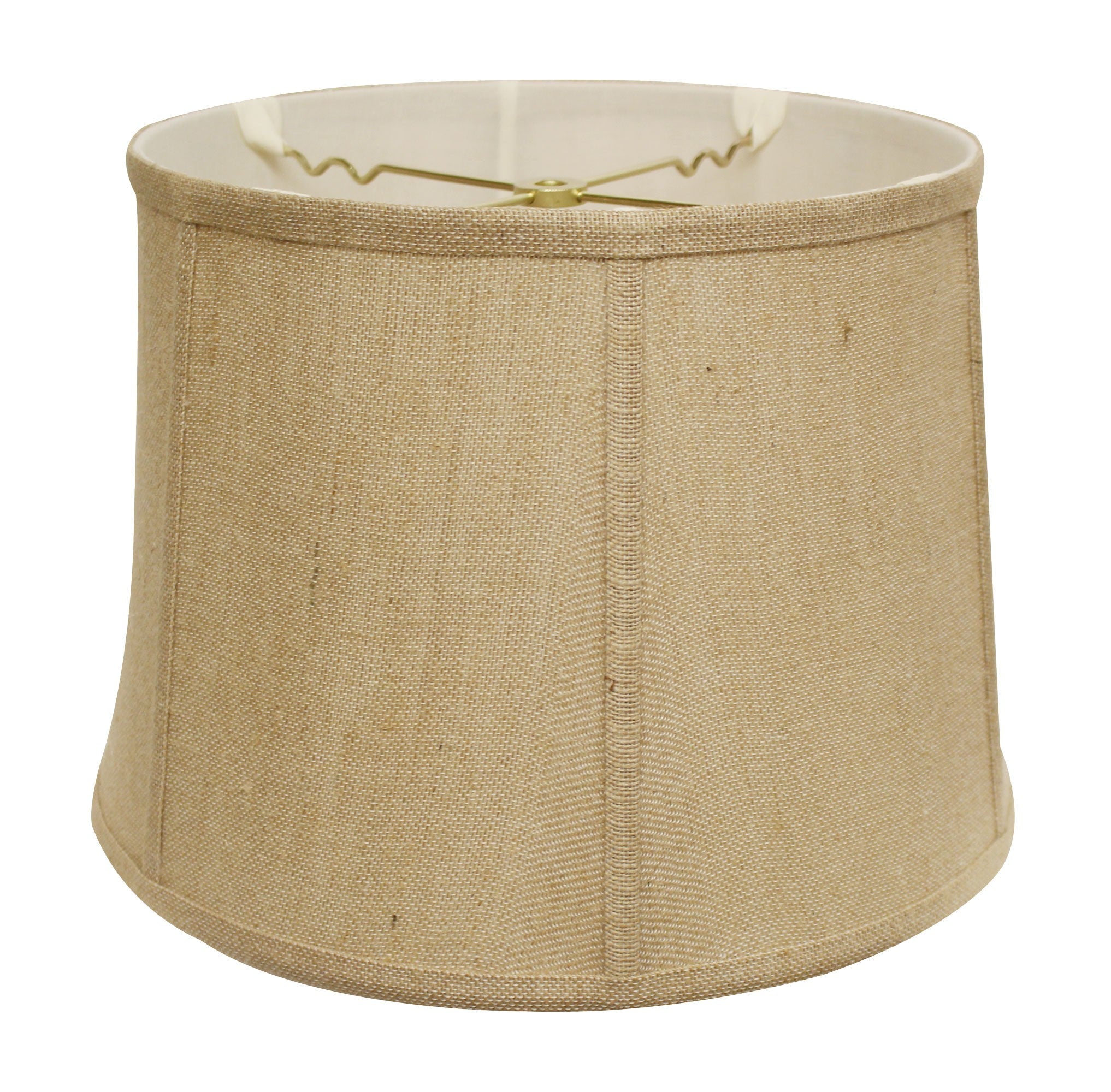 13" Golden Fiber Drum Throwback Burlap Lampshade