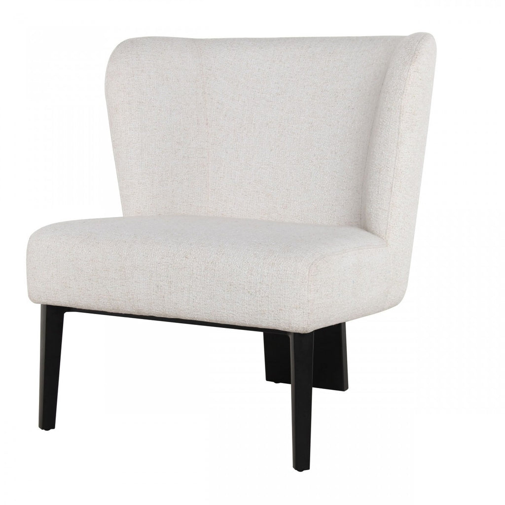 White Faux Leather Wingback Accent Chair - 99fab 