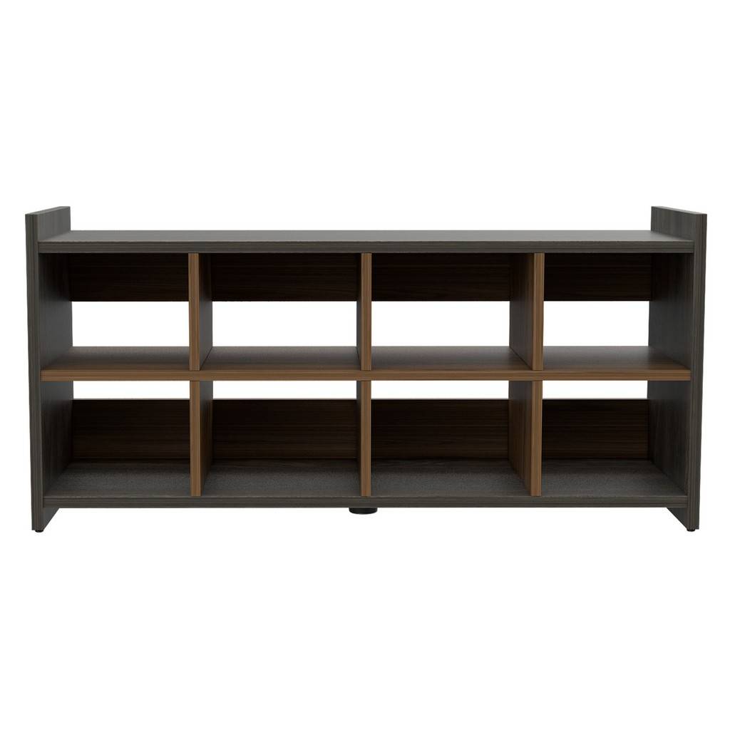 Modern Espresso and Mahogany Eight Pair Shoe Rack Storage Unit - 99fab 