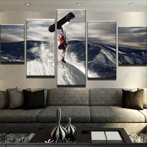 5 Panel Wall Art Canvas People At The Top Of The Hill - wall art - 99fab.com