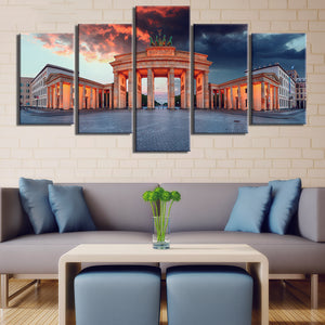 5 Panel Germany Berlin Brandenburg Gate canvas Frame - wall canvas - 99fab.com