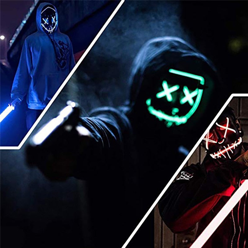 Halloween LED Mask Purge Light Up Glowing Masks