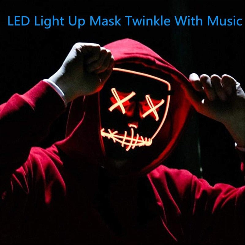 Halloween LED Mask Purge Light Up Glowing Masks