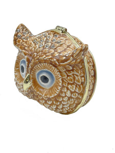 Brown Owl head trinket box