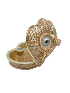 Brown Owl head trinket box