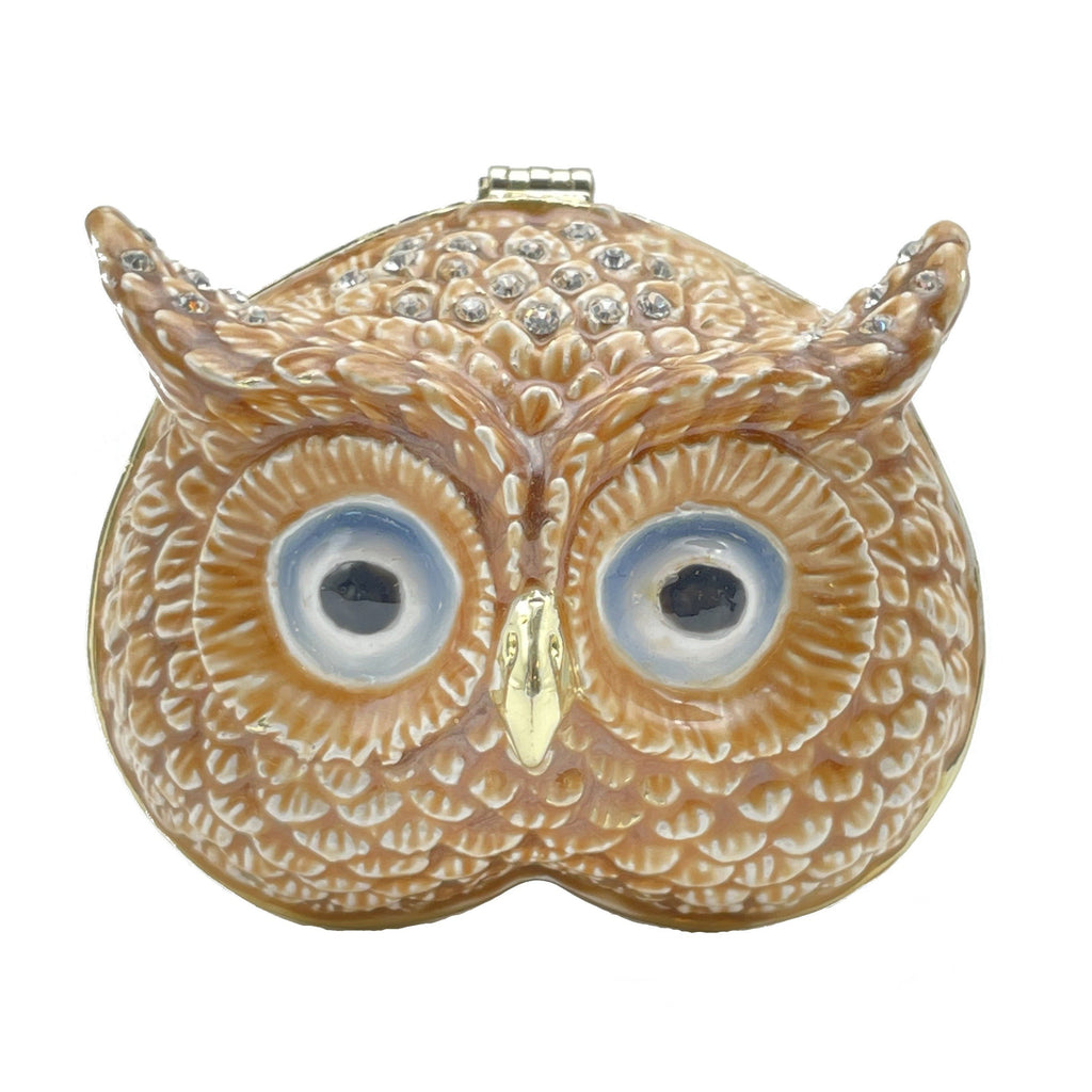 Brown Owl head trinket box - 99fab 