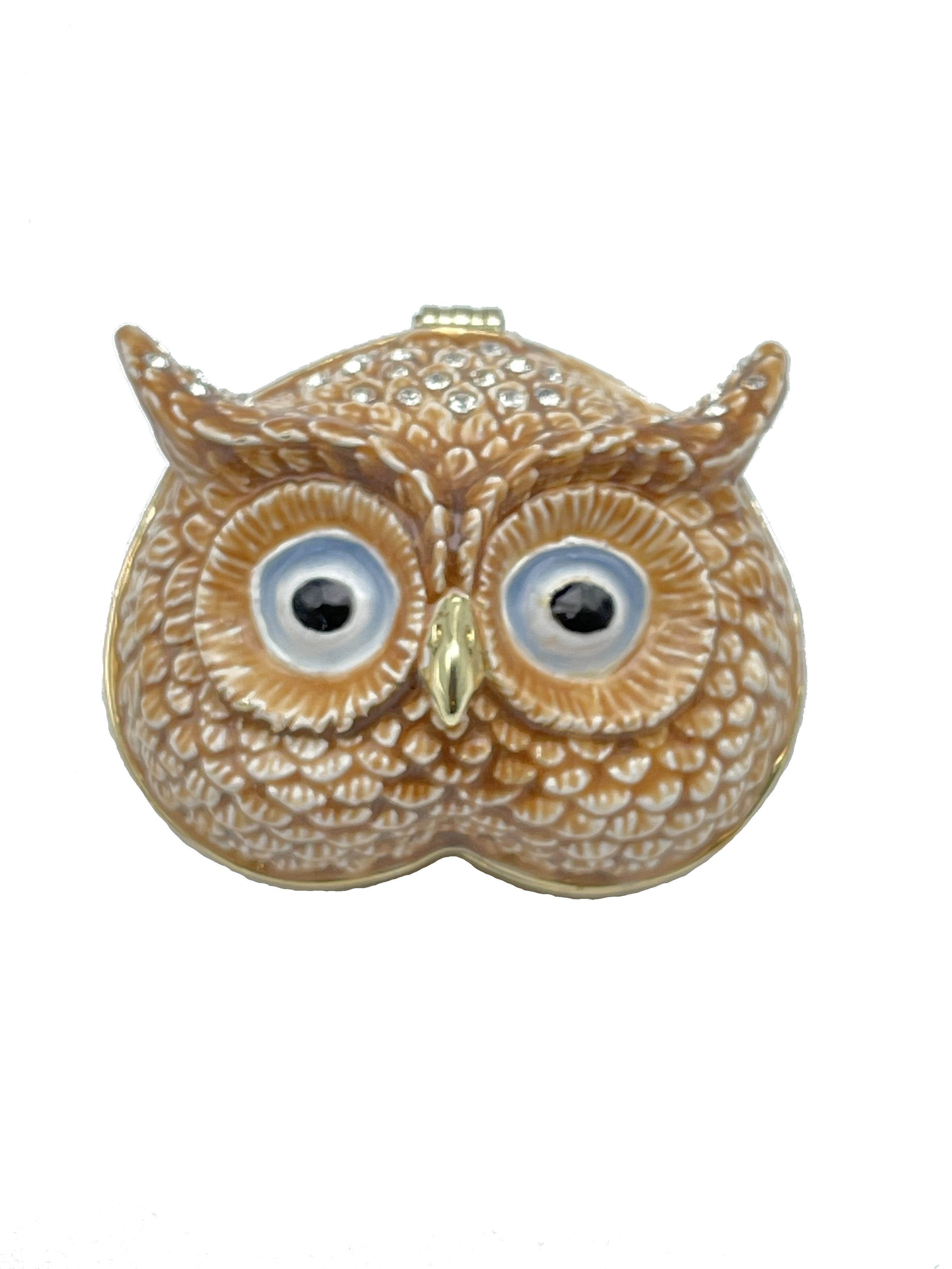 Brown Owl head trinket box