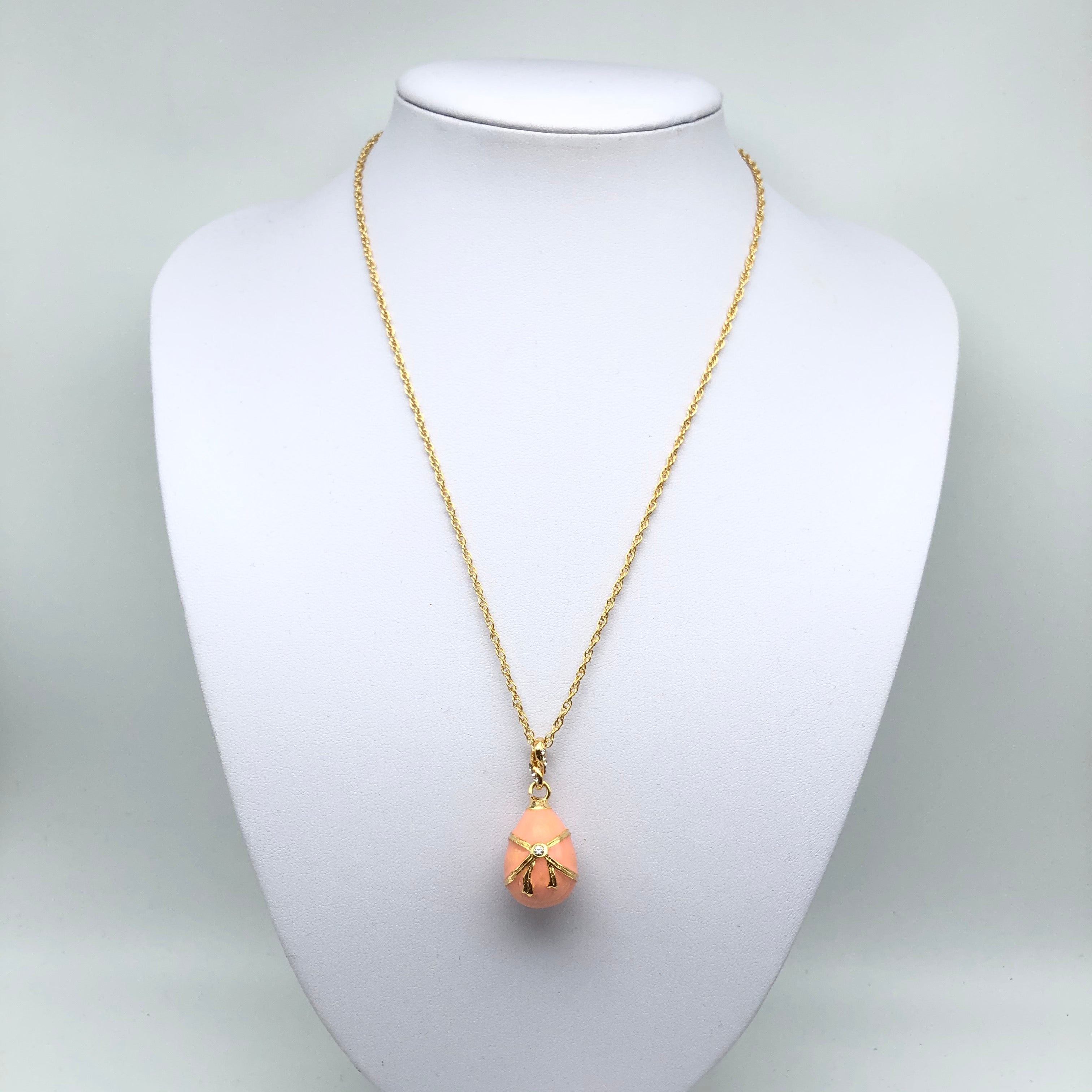 Pink Egg Pendant Necklace