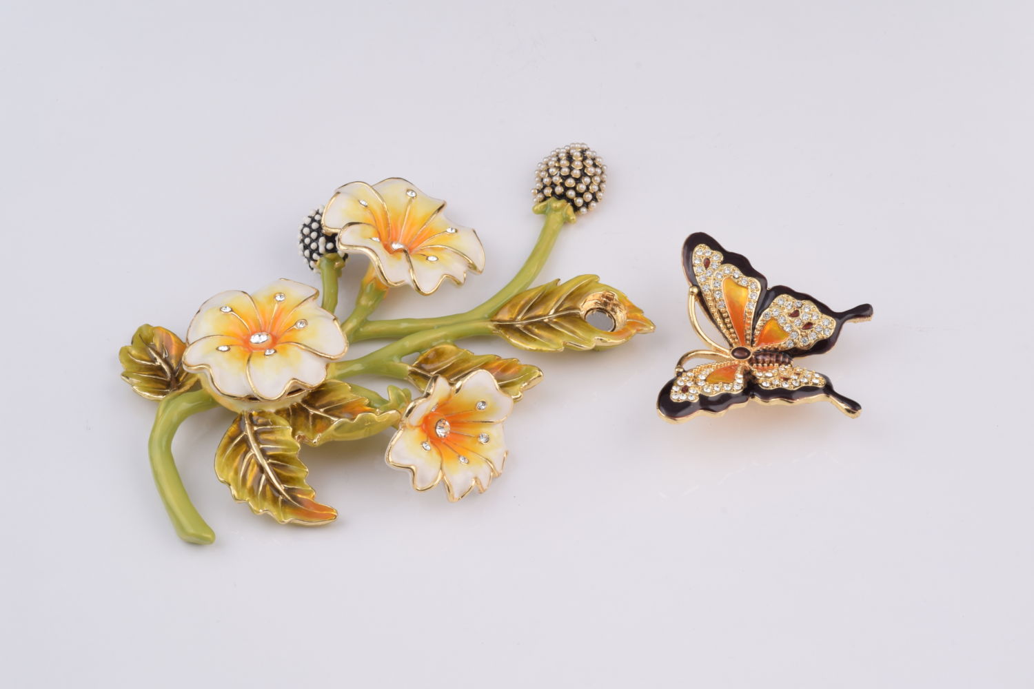 Black & Orange Butterfly on Flowers