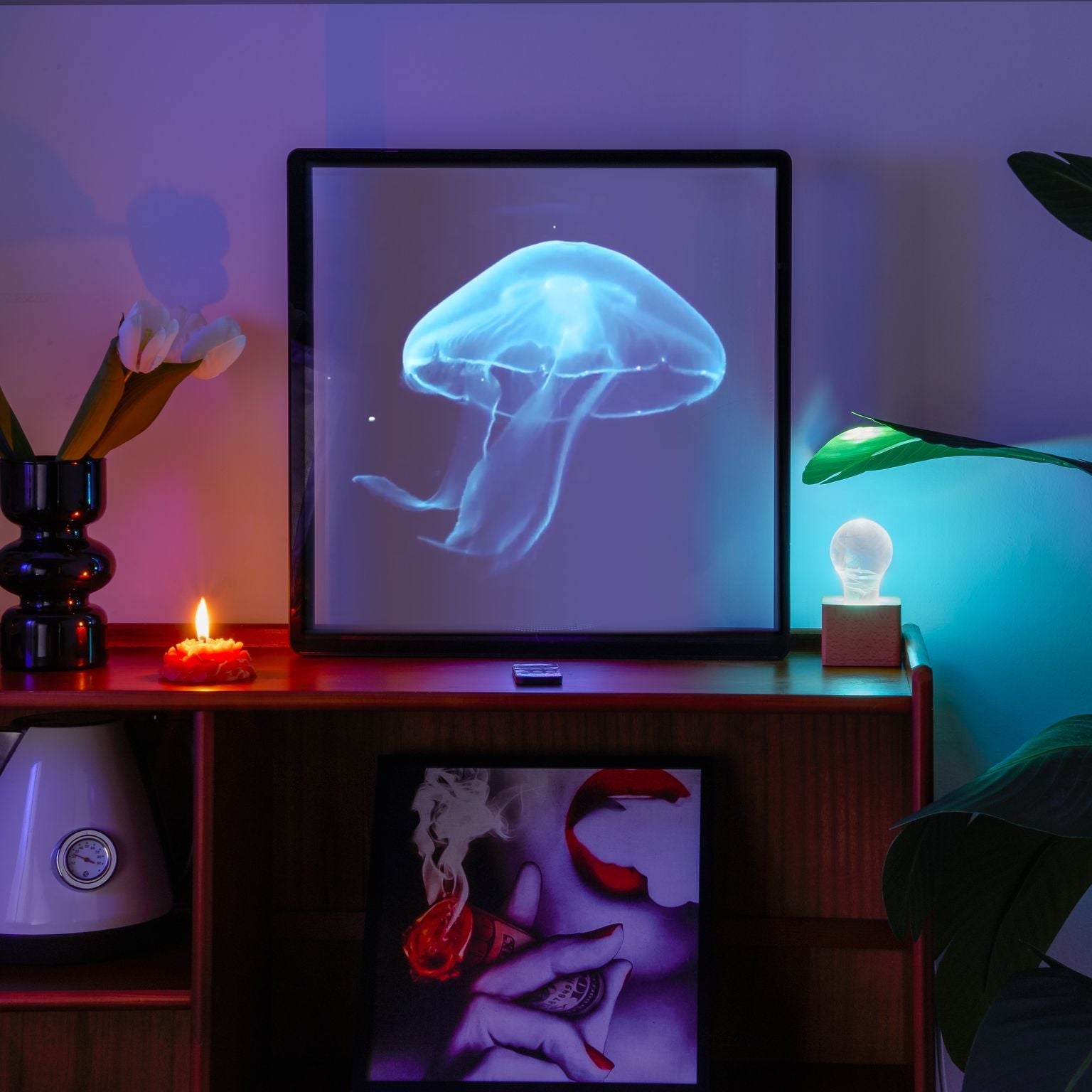 3D Hologram LED Fan With Frame Supports APP & Bluetooth Connectivity-4