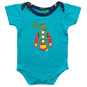 Baby Boys Layette Space Ship Onesie Pants Cap 3pc Gift Set Clothing