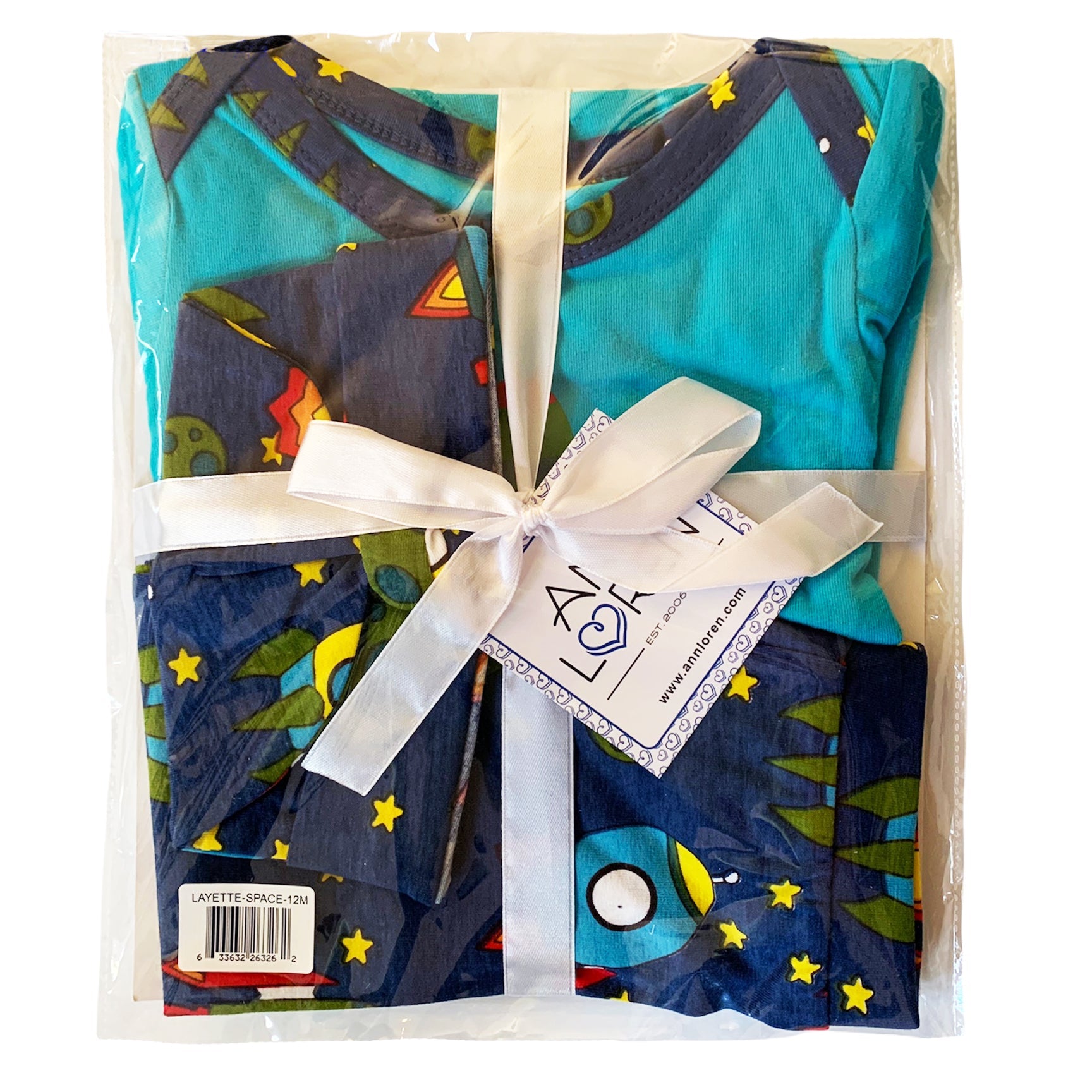 Baby Boys Layette Space Ship Onesie Pants Cap 3pc Gift Set Clothing