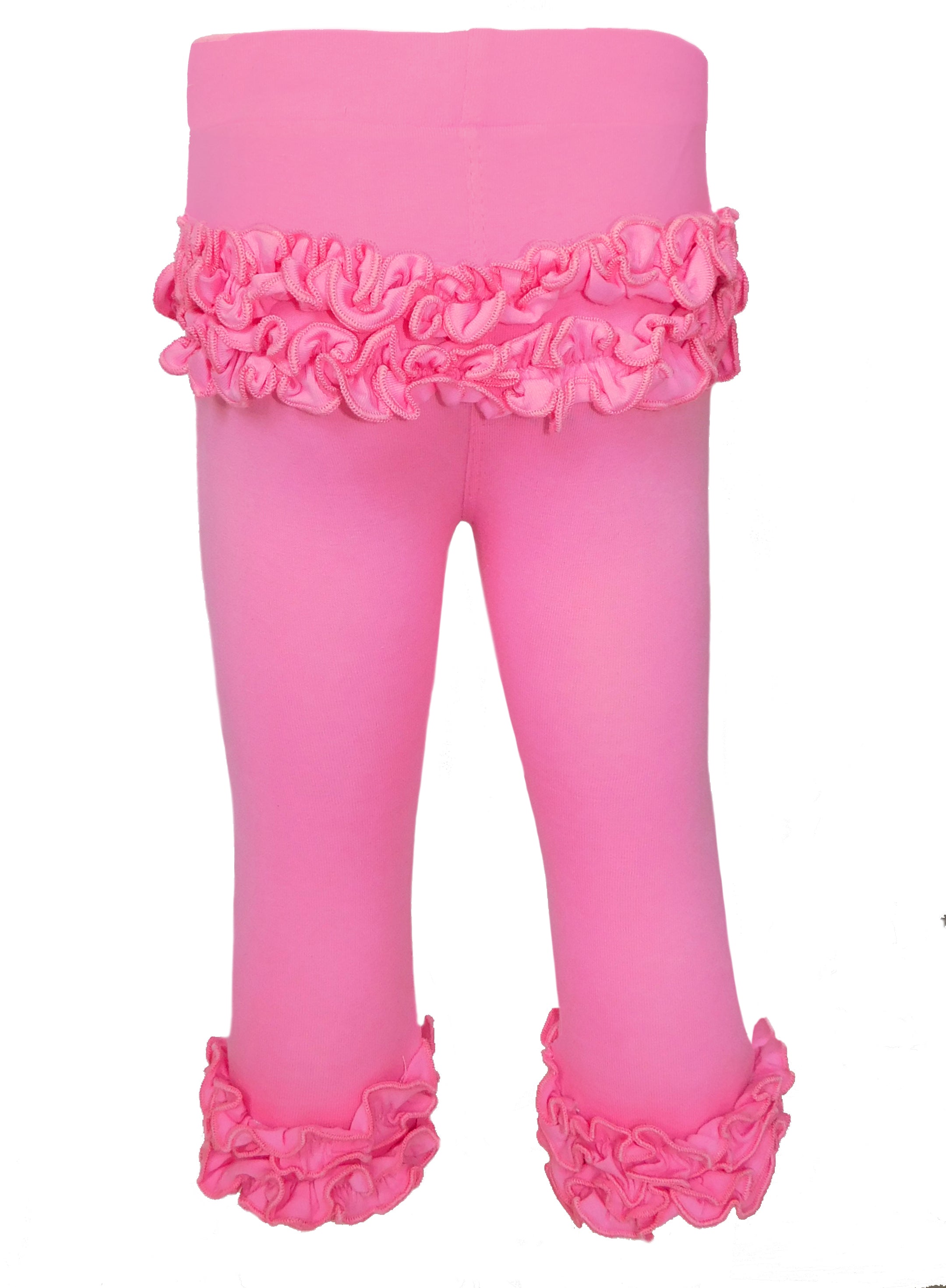 Baby Girls Big Girls Boutique Dark Pink Ruffle Butt Leggings Set