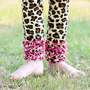 Baby Toddler Big Girls Boutique Leopard Ruffle Butt Leggings