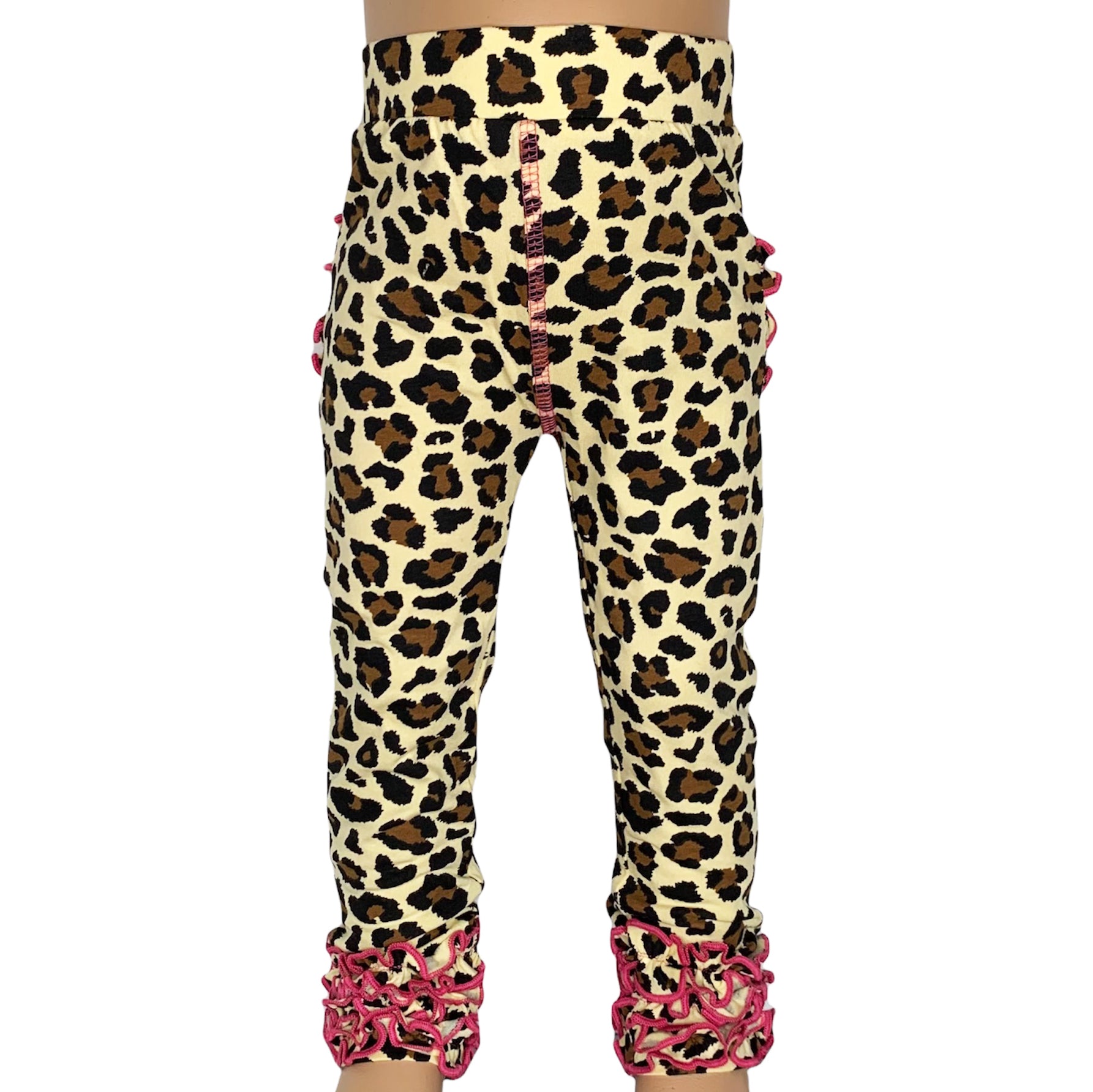 Baby Toddler Big Girls Boutique Leopard Ruffle Butt Leggings