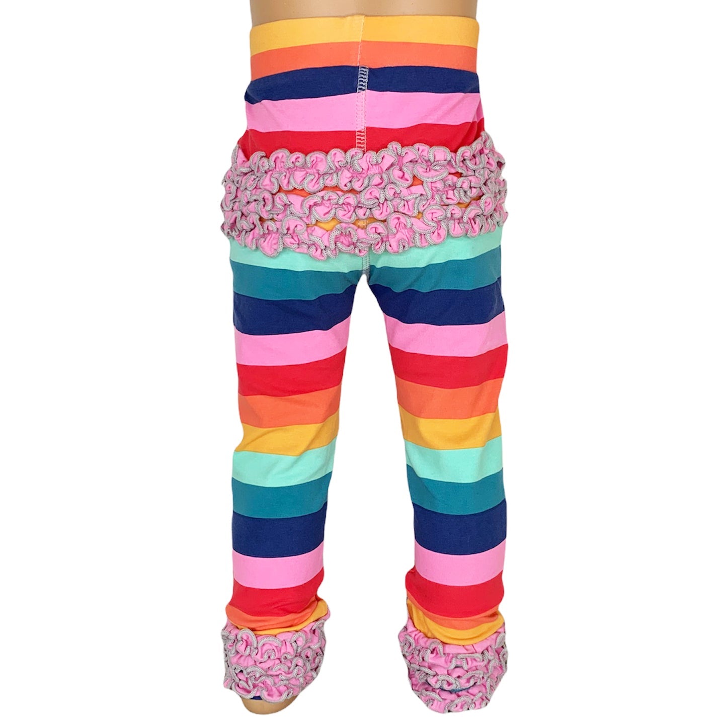 Little & Big Girls Boutique Rainbow Ruffle Butt Leggings