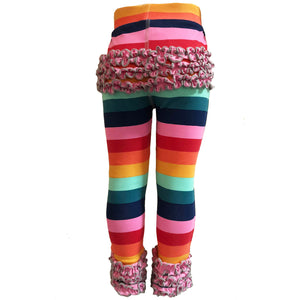 Little & Big Girls Boutique Rainbow Ruffle Butt Leggings