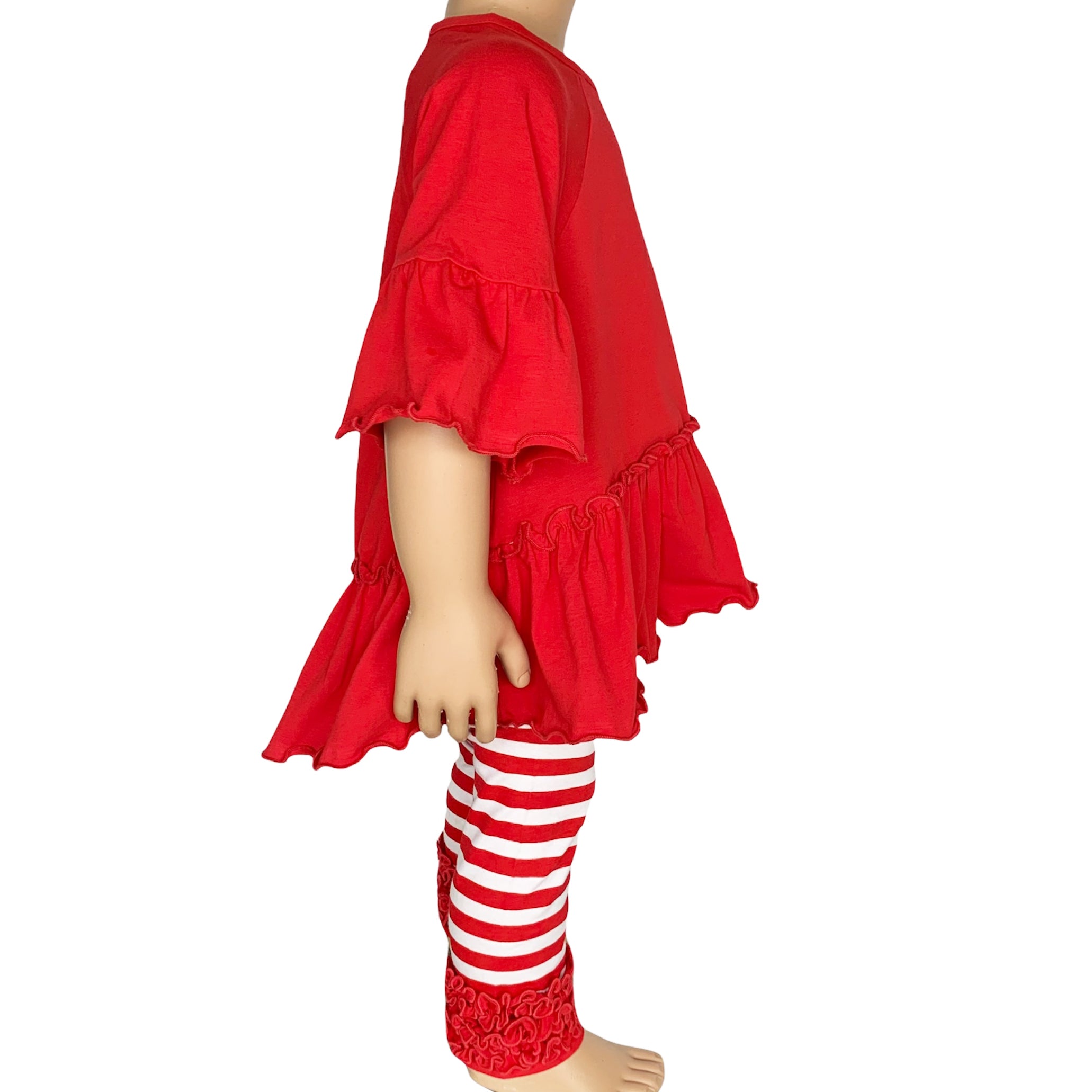 Baby Toddler Big Girls Boutique Red Ruffle Butt Leggings