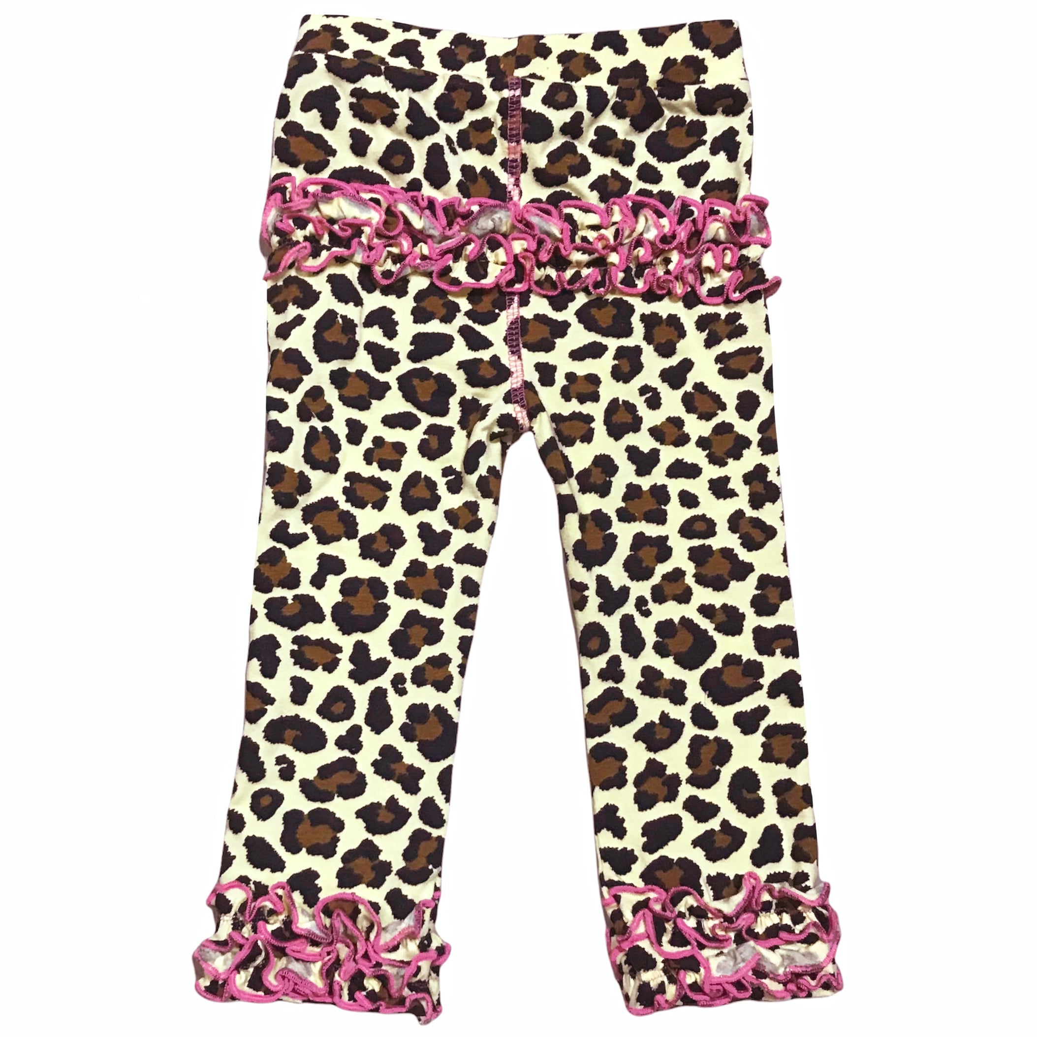 Baby Toddler Big Girls Boutique Leopard Ruffle Butt Leggings