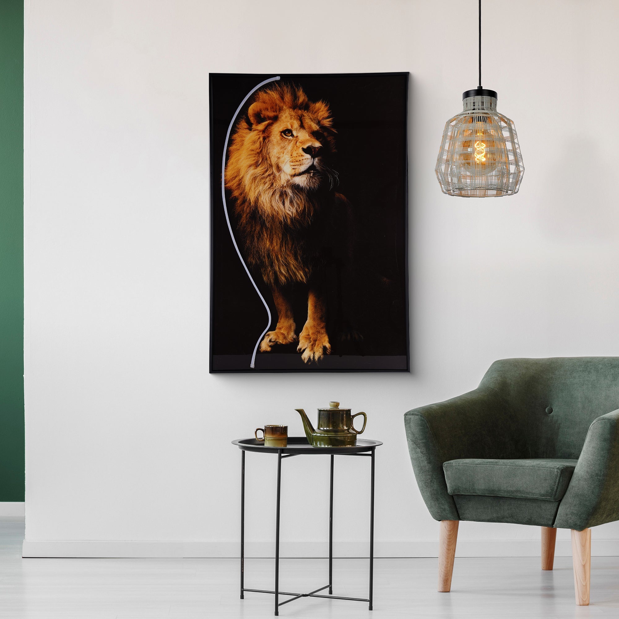 Lion Wall Art with LED Lights