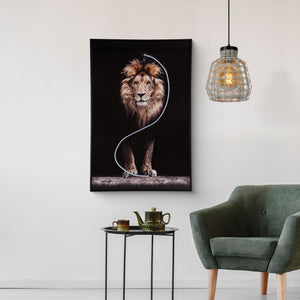 Lion Wall Art with LED Lights