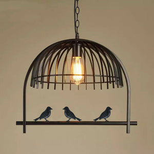 Modern Retro Industrial Bird Cage Hanging Pendant Light E26